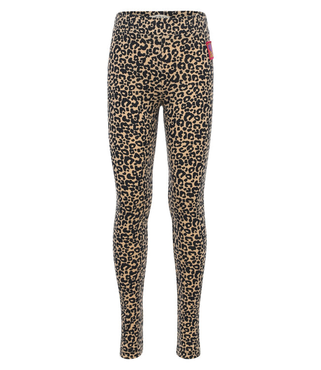 LOOXS Little winter legging meisjes - zand - luipaard
