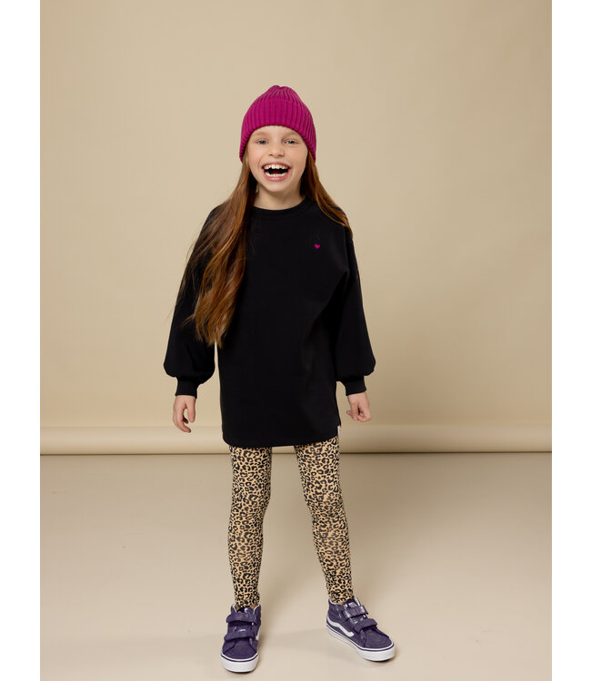 LOOXS Little winter legging meisjes - zand - luipaard