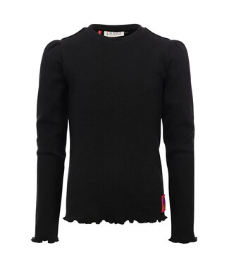 LOOXS Little winter rib top meisjes - grijs