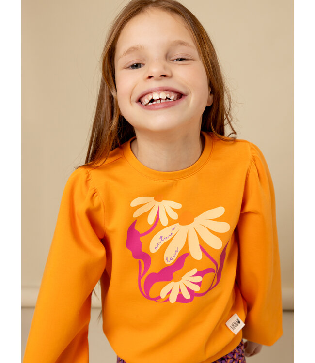 LOOXS Little winter sweater meisjes - oranje - sportief/scuba
