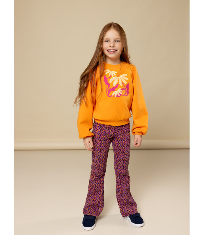 LOOXS Little winter sweater meisjes - oranje - sportief/scuba