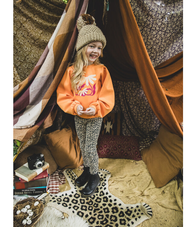 LOOXS Little winter sweater meisjes - oranje - sportief/scuba