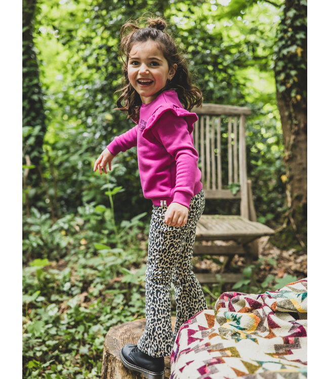 LOOXS Little winter sweater meisjes - roze - ruffle