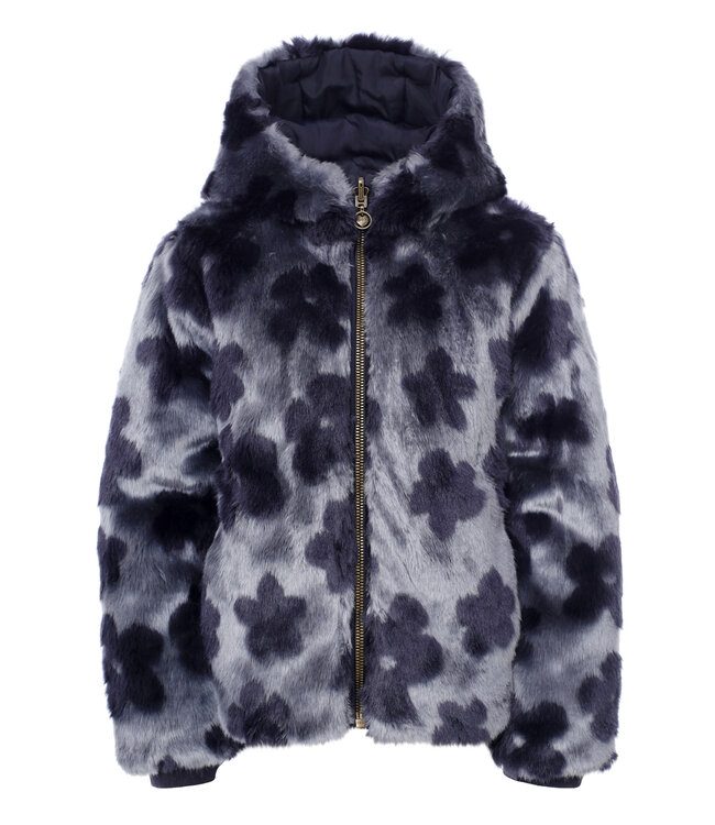 LOOXS Little winter winterjas meisjes - navy blauw - reversible