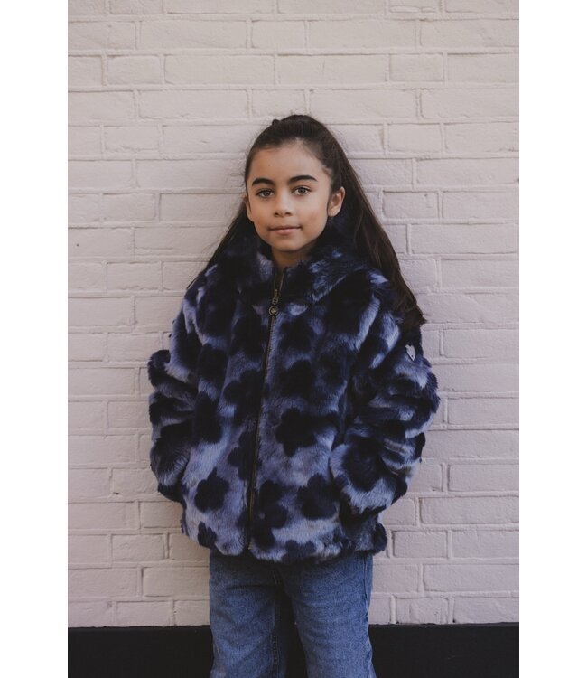 LOOXS Little winter winterjas meisjes - navy blauw - reversible