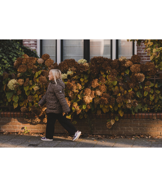 LOOXS Little winter winterjas meisjes - bruin/zwart - panter