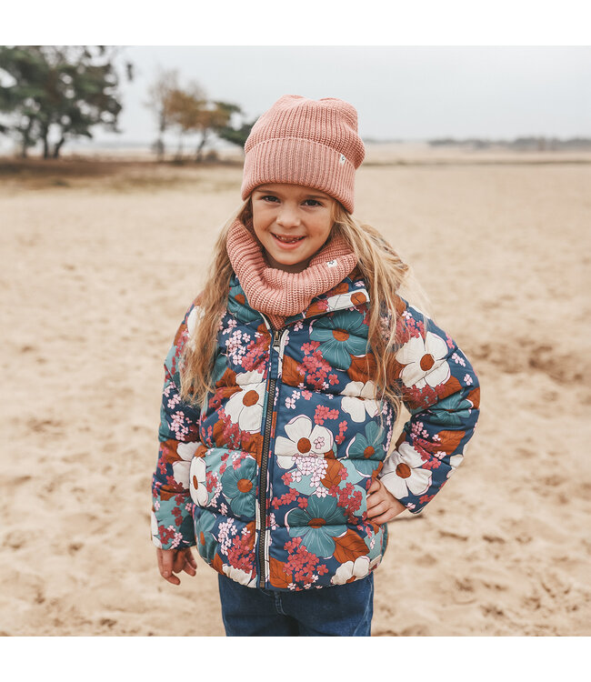 Your wishes winter winterjas meisjes - blauw - Florid Flare - puffer