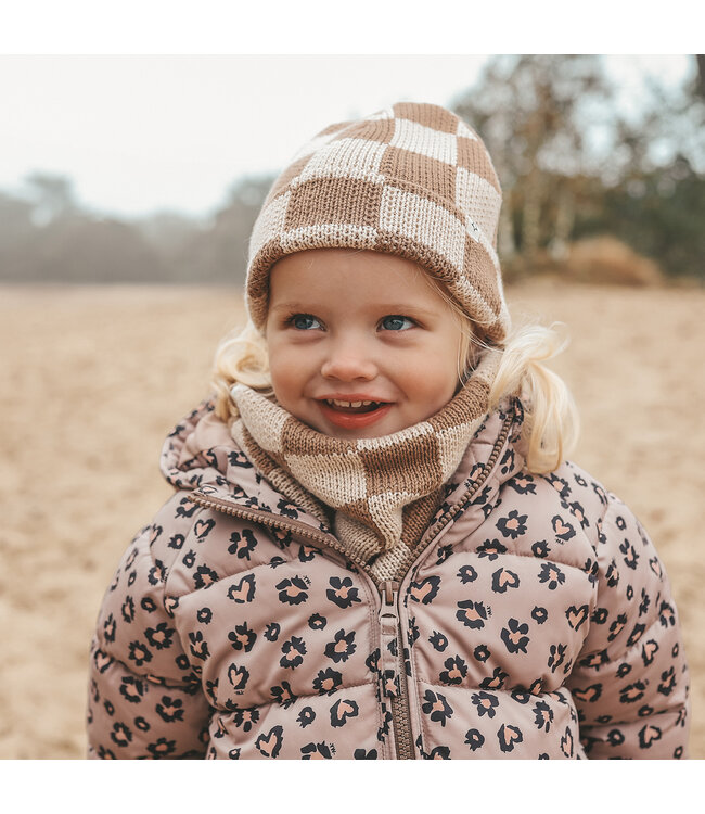 Your wishes winter winterjas meisjes - oranje - Sweet Leopard - puffer