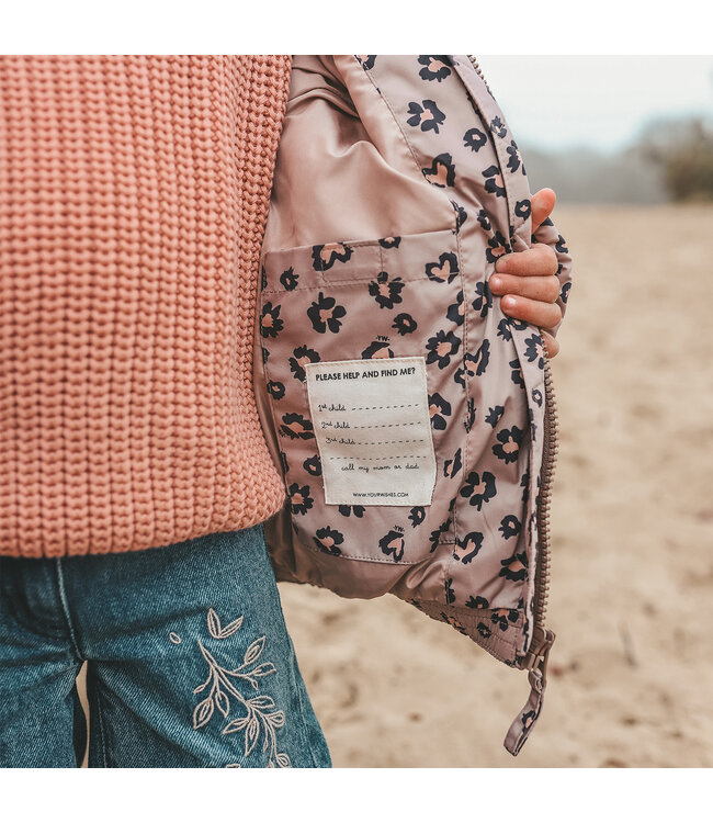 Your wishes winter winterjas meisjes - oranje - Sweet Leopard - puffer