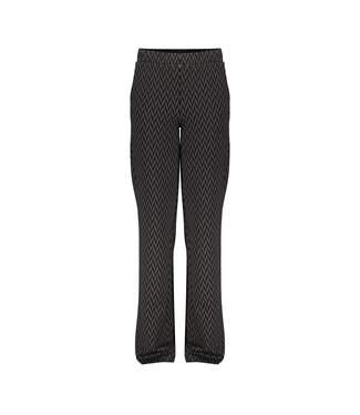 Geisha winter wide leg broek meisjes - zwart/wit - jacquard