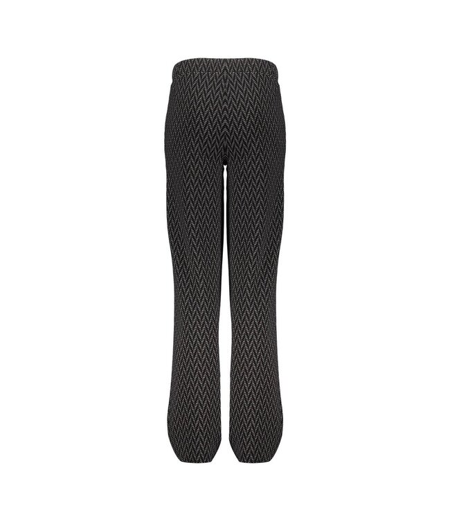 Geisha winter wide leg broek meisjes - zwart/wit - jacquard