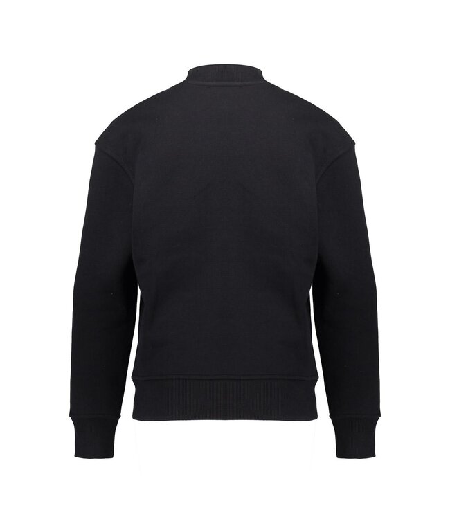 Geisha winter sweater meisjes - zwart - knopen op schouder