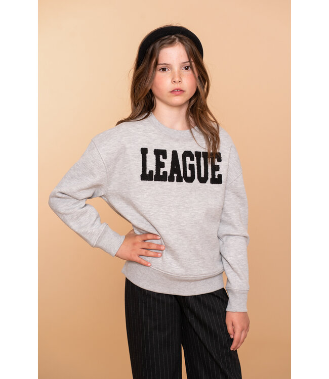 Geisha winter sweater meisjes - grijs/zwart - league