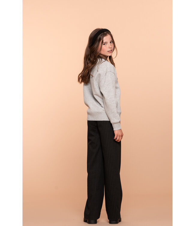 Geisha winter sweater meisjes - grijs/zwart - league