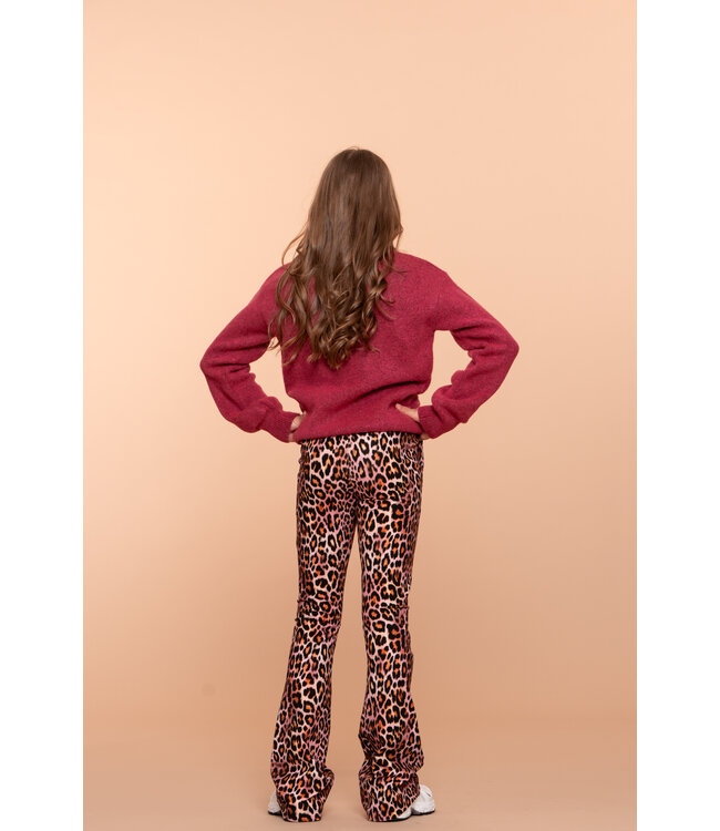 Geisha winter trui meisjes - roze/zwart - NYC