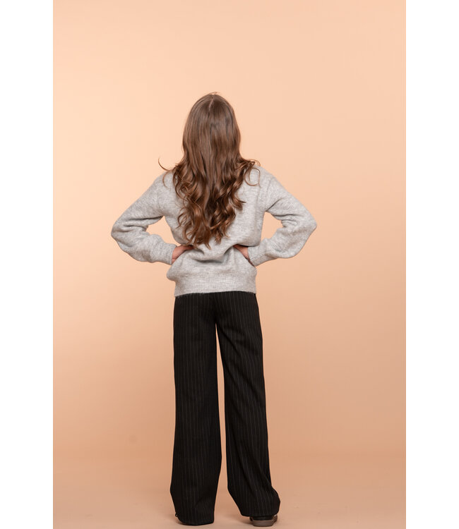 Geisha winter trui meisjes - grijs/zwart - NYC