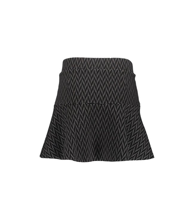 Geisha winter rok meisjes - zwart/wit - jacquard