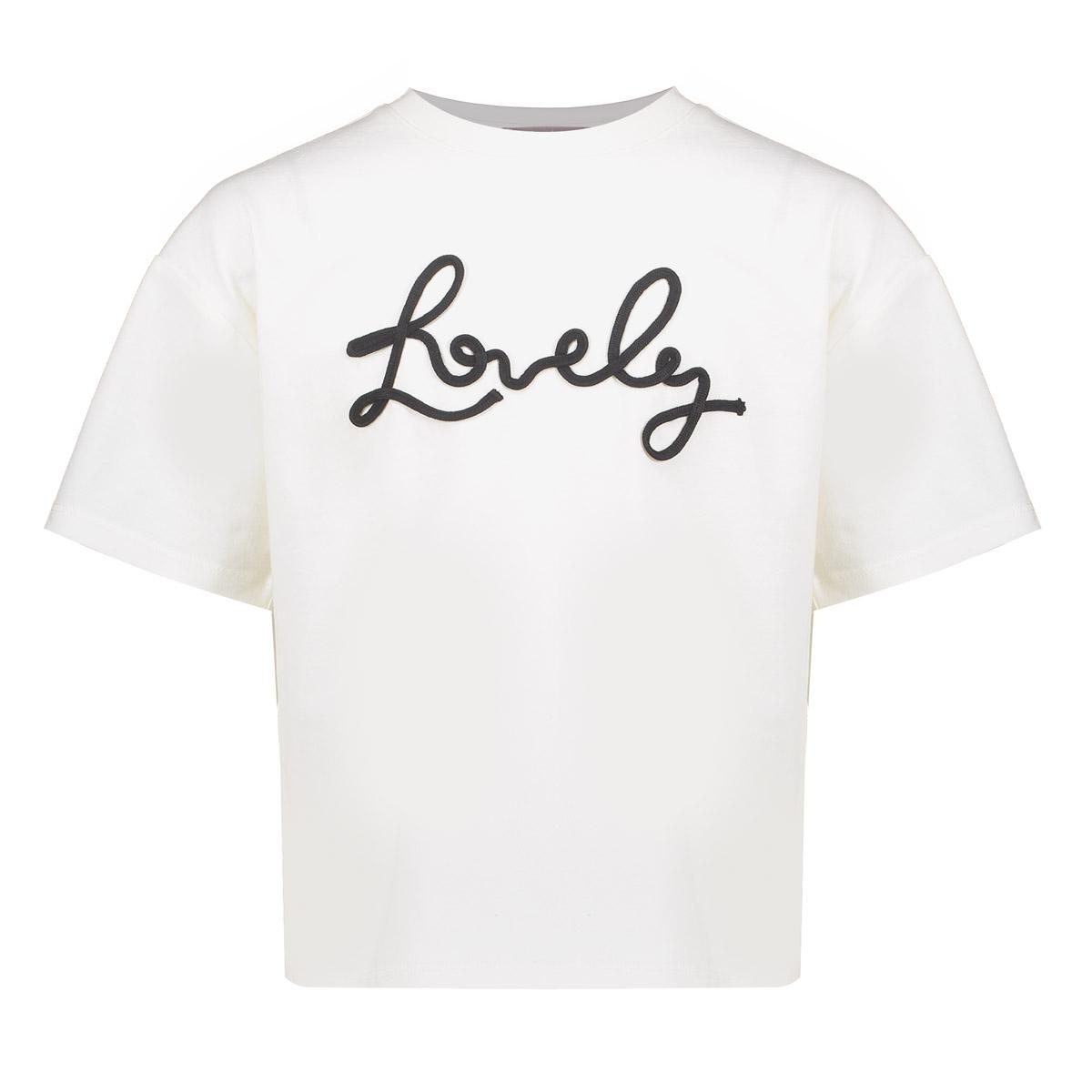 Geisha winter t-shirt meisjes - wit/zwart - lovely afbeelding