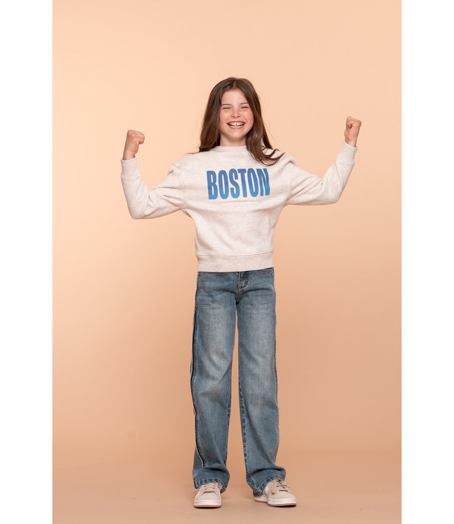 Geisha winter sweater meisjes - beige/blauw - boston