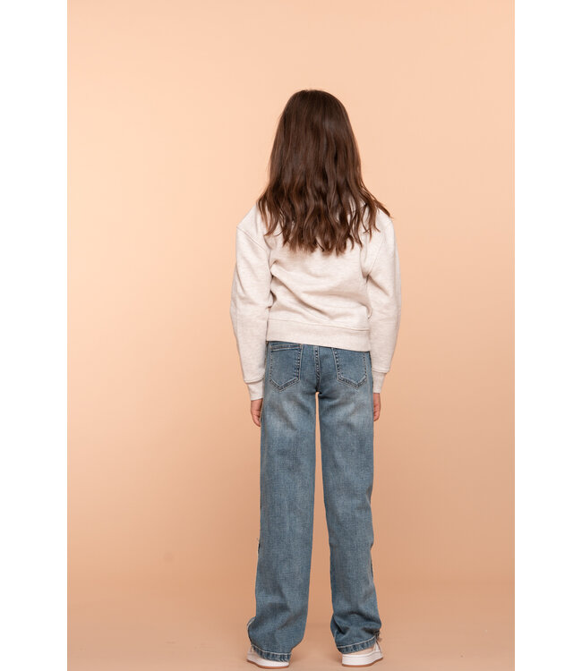 Geisha winter sweater meisjes - beige/blauw - boston