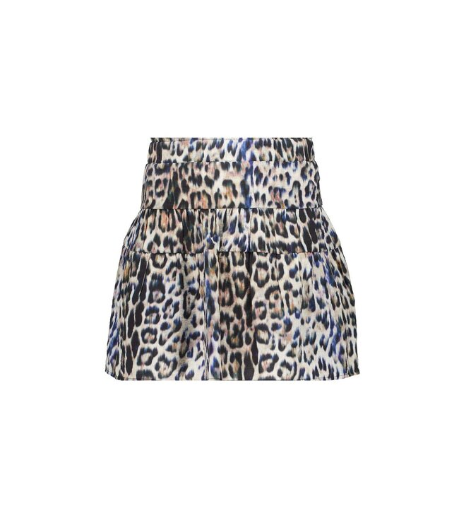 Geisha winter rok meisjes - bruin/blauw/zwart - luipaard