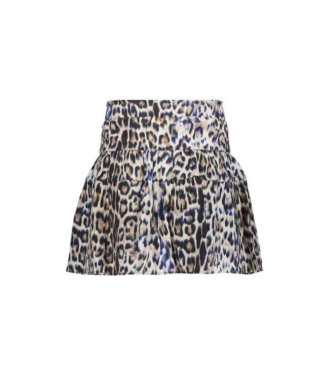 Geisha winter rok meisjes - bruin/blauw/zwart - luipaard