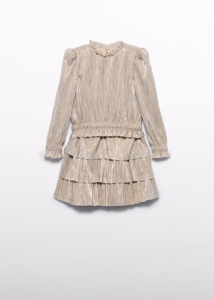 Abel & Lula winter rok-set meisjes - beige - gebreid - geplooid afbeelding