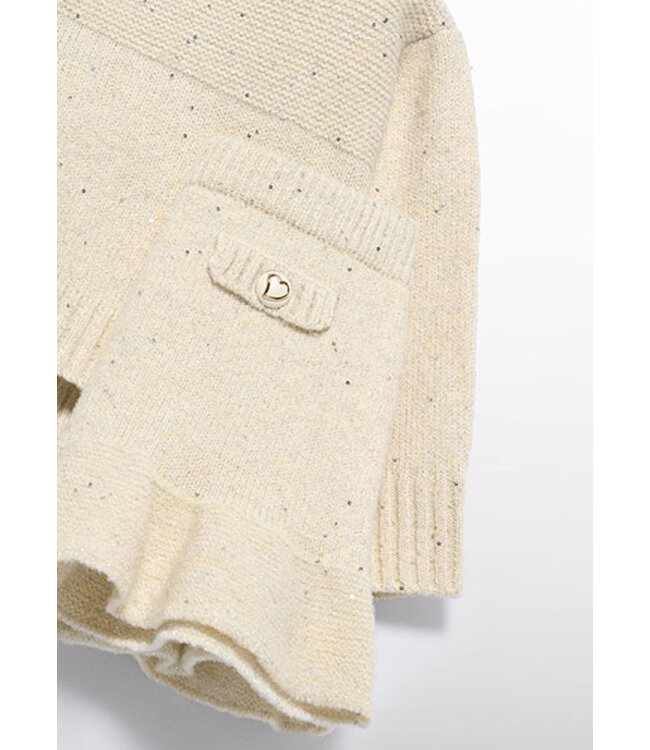 Abel & Lula winter rok-set meisjes - beige - gebreid