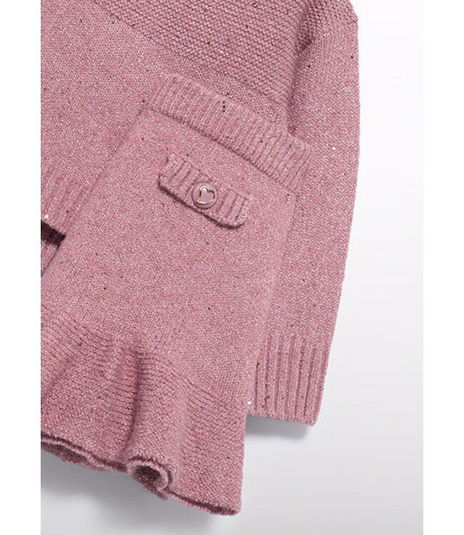 Abel & Lula winter rok-set meisjes - roze - gebreid