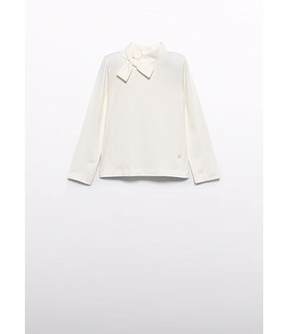 Abel & Lula winter sweater meisjes - wit - coltrui - gebreid
