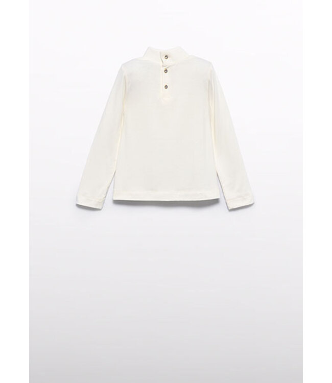 Abel & Lula winter sweater meisjes - wit - coltrui - gebreid