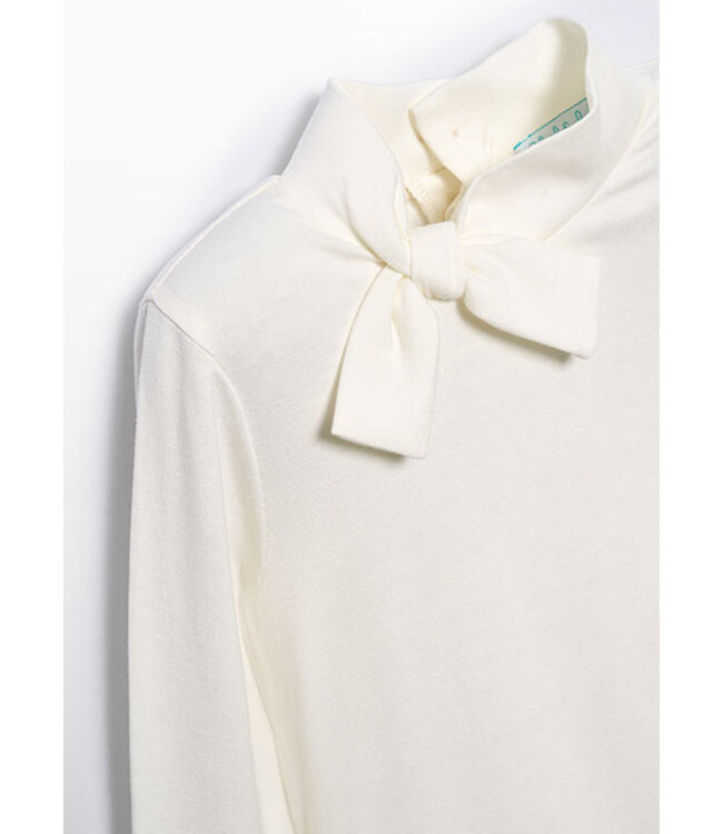 Abel & Lula winter sweater meisjes - wit - coltrui - gebreid