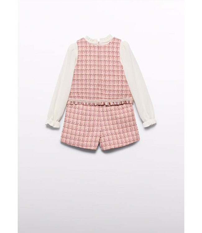 Abel & Lula winter bermuda-set meisjes - roze