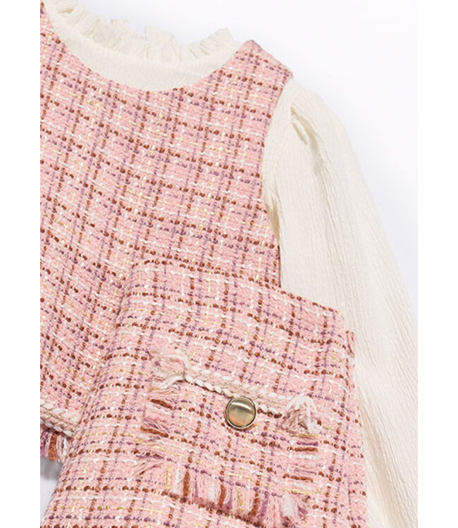 Abel & Lula winter bermuda-set meisjes - roze