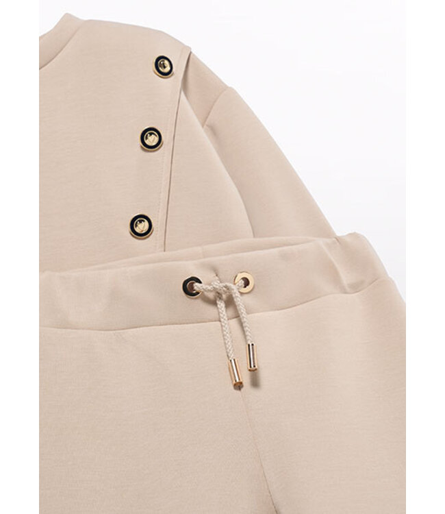 Abel & Lula winter broek-set meisjes - beige - gebreid