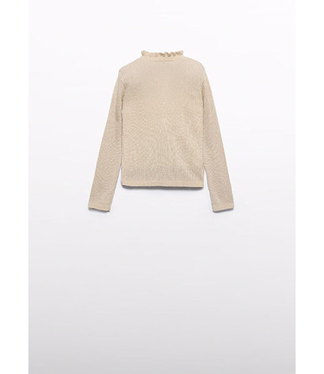 Abel & Lula winter sweater meisjes - beige - coltrui - gebreid