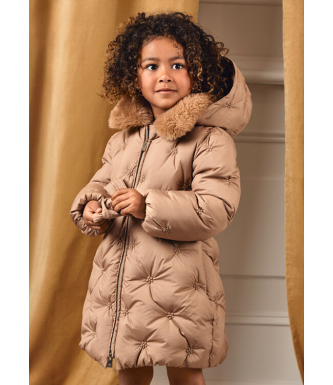 Abel & Lula winter winterjas meisjes - bruin - gewatteerd