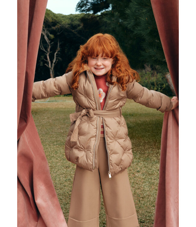 Abel & Lula winter winterjas meisjes - bruin - gewatteerd