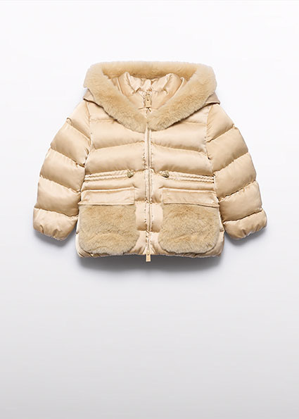Abel & Lula winter winterjas meisjes - beige afbeelding