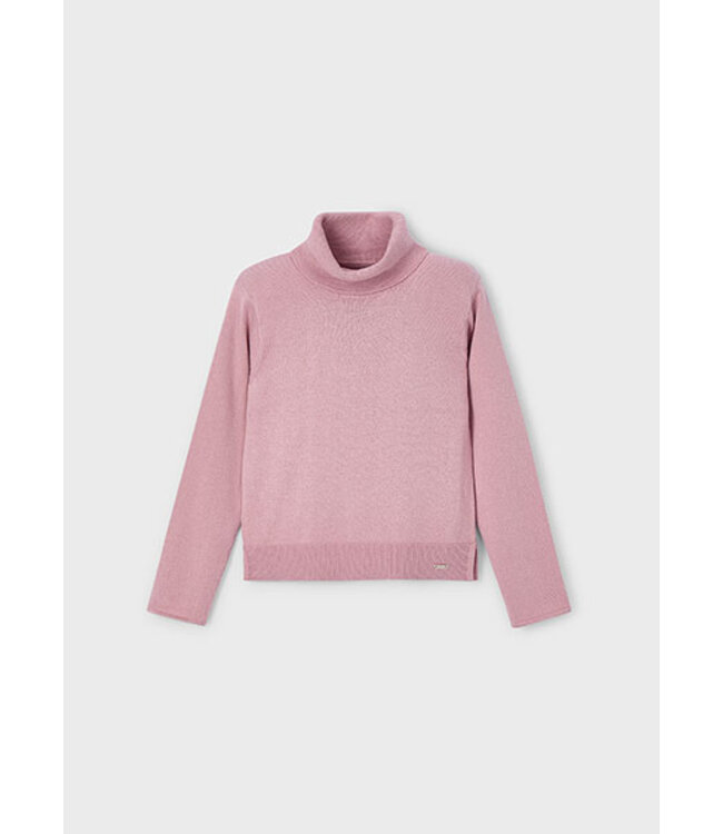 Mayoral winter sweater meisjes - roze - coltrui - gebreid
