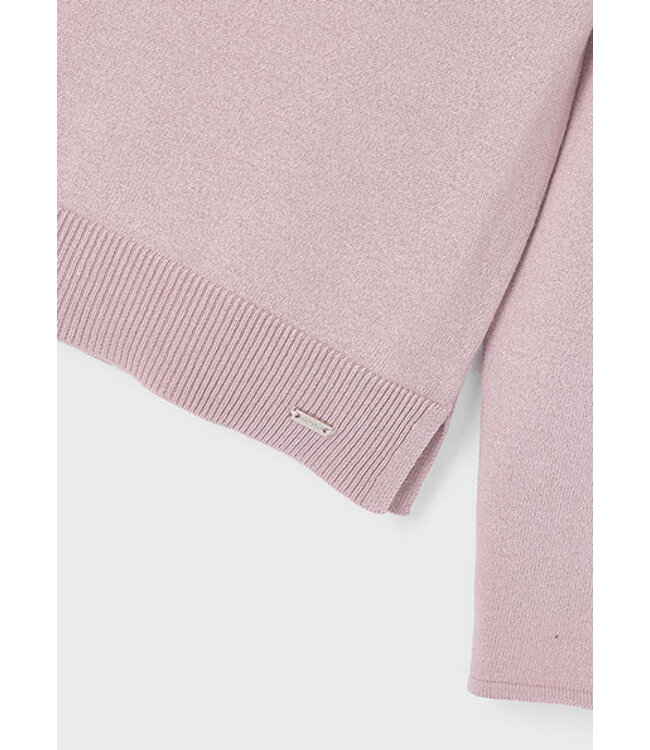 Mayoral winter sweater meisjes - roze - coltrui - gebreid