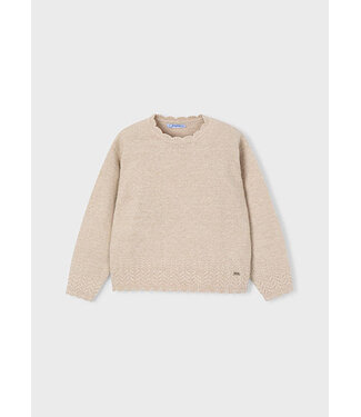 Mayoral winter sweater meisjes - bruin - gebreid