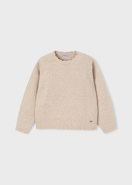 Mayoral winter sweater meisjes - bruin - gebreid afbeelding