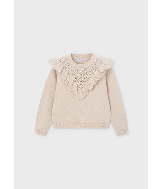 Mayoral winter sweater meisjes - zand - gebreid