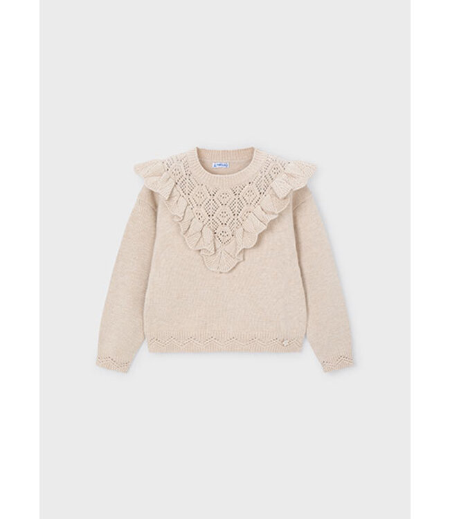 Mayoral winter sweater meisjes - zand - gebreid