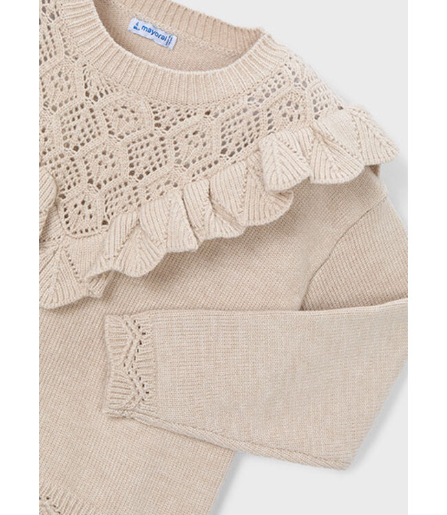 Mayoral winter sweater meisjes - zand - gebreid