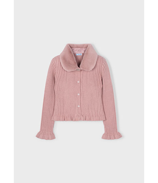 Mayoral winter vest meisjes - roze - fur