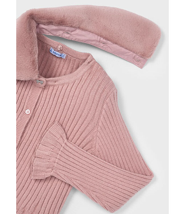Mayoral winter vest meisjes - roze - fur
