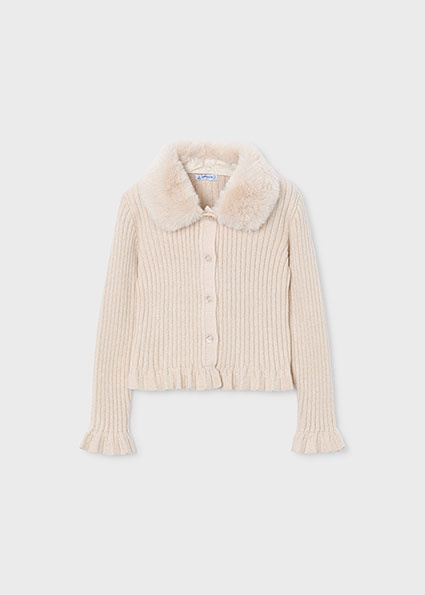 Mayoral winter vest meisjes - beige - fur afbeelding