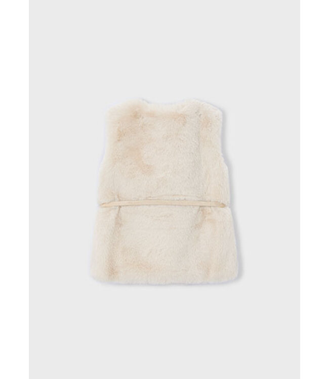 Mayoral winter vest meisjes - zand - met riem